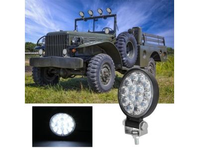 12VDC 10-30V DC 6000K 3 inch, 14 LED Round Off Road Driving Light, Work Light Spotlight Light