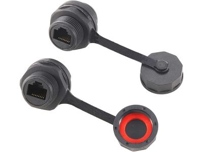 PENGLIN RJ45 CAT6 CAT5 INLINE BULKHEAD SPLICE / COUPLER. WATERPROOF IP67. PANEL MOUNT, FEED THROUGH