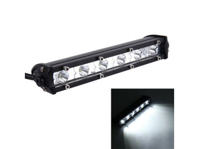 12VDC 18W 2300LM 6500K Waterproof Car Boat Marine Outdoor Light Bar, Adjustable Spot Light, 6 Super Bright LED, 7 inch Long, Aluminum Case