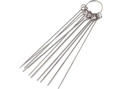 10pc Round Needle File Set 0.4-1.3mm, Orifice, Nozzel, 3D Printer Tip Cleaner Stainless Steel