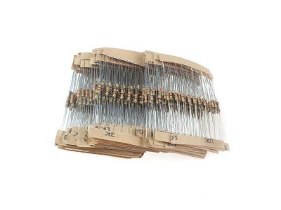 Carbon Film Resistor Kit, 560pcs, 56 Different Values, 1/4W, 100 Ohms - 1.5M Ohm