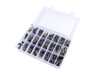 500pc 24 Values 0.1uF-1000uF Radial Aluminum Electrolytic Capacitor Kit 105 Degree