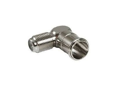 F PUSH ON RIGHT ANGLE ADAPTER FEMALE TO PUSH ON F MALE