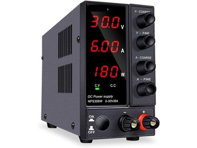 ADJUSTABLE VARIABLE DC POWER SUPPLY LED READOUT VOLTS & AMPS 0-30VDC 0- 6 AMP