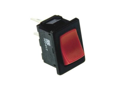 Arcolectric H8600VBBR SPST Red Miniature Standard Rocker Switch 10A 125-250V ON-OFF W12
