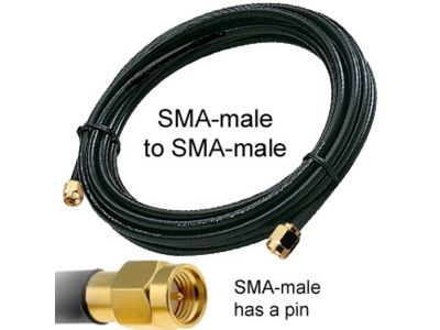 RG-58 RG58 3 ft CABLE SMA Male to SMA Male 50 OHM