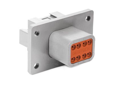DEUTSCH WEATHER PACK KIT, CATERPILLAR 8 PIN PANEL MOUNT HOUSING With MALE CONTACTS and WEDGE, DT04-8PA-L012, 3E3377, 9X3401