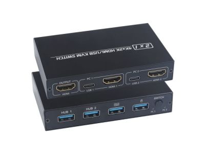 AIMOS 2x1 4Kx2K HDMI / USB / KVM Switch