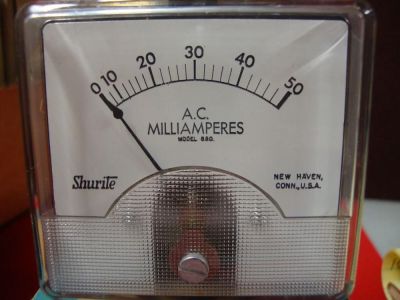 SHURITE 0-50mA AC MILLIAMP PANEL METER 2 inch hole size