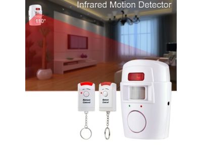 Wireless Remote Control Security PIR Alert Infrared Sensor Alarm System Motion Detector Alarm with 105DB Siren