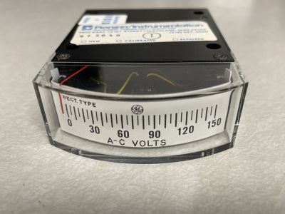 GE 0-150 AC Volts Edge Panel Meter, 50-185 Series, 2-1/4x7/8 Inch Slot, W14