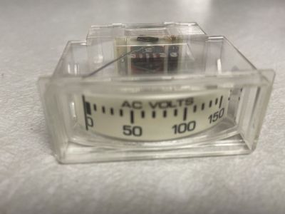 Modutec 0-150 Volts AC Edge Panel Meter, 6092, 9211152, 9200494 1-3/4x3/4 Inch Slot, W14