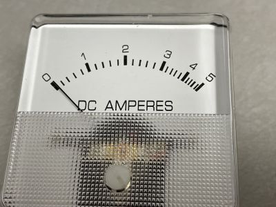 Triplett TP-600 0-5 DC Amperes PANEL METER 2 inch hole size, 2-1/4 Inch Square Face size, Caltronic PM-150