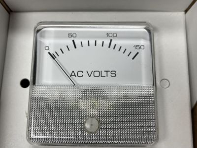 Triplett TP-600 0-150 AC Volts PANEL METER 2 inch hole size, 2-1/4 Inch Square Face size, Caltronic PM-770