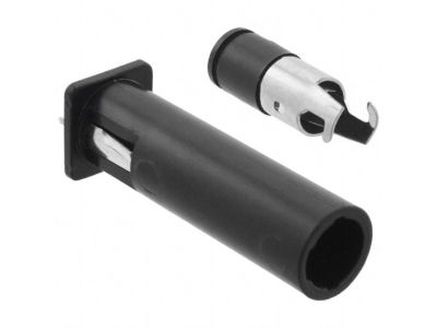 Bussmann Vertical FUSE HOLDER with Flush Cap for 3AG 3AB 1/4 x 1-1/4 inch fuses, PC Mount, Rating 12A / 250VAC, W17