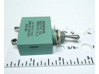 Heinemann, .5A 0.5 Amp 50VDC, Toggle Breaker, New Old Stock, SPST, On - Off, W17