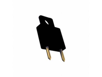Black Shorting Bar, Shortng Plug, Gold Plated, Compare to Keystone 1463B, CAMBION 461-2871-01-03-10, Bus Bar Shorting Jumper, 5mm spacing. W17