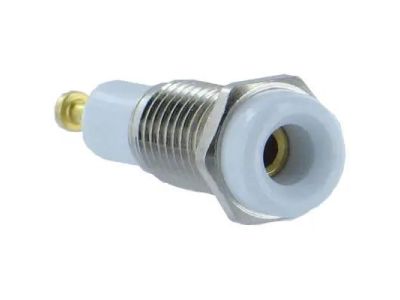 White Panel Mount Test Point, Tip Jack, .25 inch Mounting hole size.