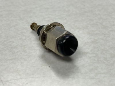 Hex Head Black Panel Mount Test Point, Tip Jack, .25 inch Mounting hole size.