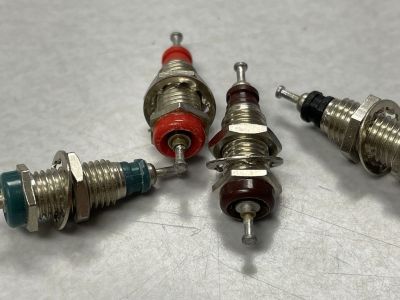 1pc Panel Mount Test Point Turret, Color Varies, Mounts in a 1/4 inch hole size