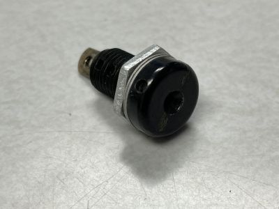 Smith Black Panel Mount Test Point, Tip Jack, .25 inch Mounting hole size.