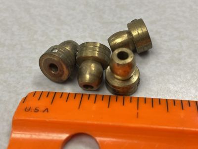 1ea Brass .095 Inch Shraft Size, Motor Tape Drive Pulley, Flat Belt Pully with Set Screw, .39 Tall x .23 Diameter on the Belt Drive Portion x .095 Inch Shaft Max, W17