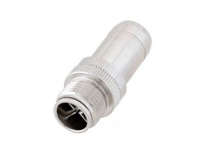 L-com M12 8 Position X-code Mold Connector, Male, Shielded, W17