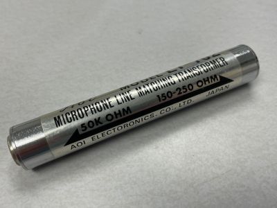 Aoi LT-702 Microphone Line Matching Transformer 50K to 150-150 Ohm 1/4 inch Jack to 1/4 inch Jack, W18