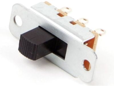 Wirt Standard Size Slide Switch SPDT .75ma 125V, ON-ON, With Mounting Ears / Tabs, Body 14mmx22mm