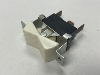 ROCKETTE ROCKER SWITCH 6A125VAC, (ON) - OFF - (ON) Momentary, SPDT, .25 Slide Terminals, SCREW EAR MOUNTING TABS, BRACKET, Body 15MM X 34MM, (ON) = Momentary, W18