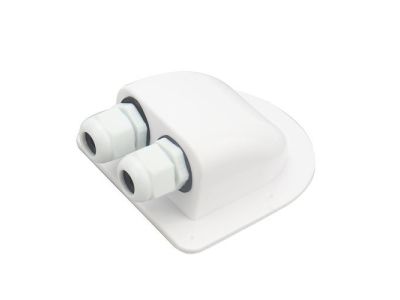 RV Sealed Waterproof Solar Double Cable Entry Gland Box for MC4 Cable. For cable diameters 5-10mm
