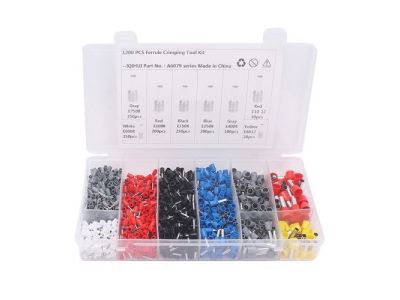 1200pc Ferrule Crimp Pin End Terminal Kit for Terminal Blocks Phoenix Connectors