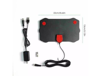 65 miles HDTV Ultra Thin Indoor Antenna Amplified, Flat Panel, 4K HD TV 1080P