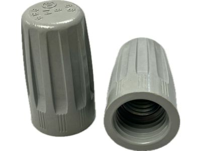 100PK Spring-loaded Wire Nut Connector: 14-8 AWG, Gray, Gardner Bender GB8-14, EE3