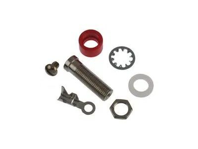 Abbatron / HH Smith 286-102 Connector Jumbo Large Banana Jack Panel Mount Red Insulated 15A, W25