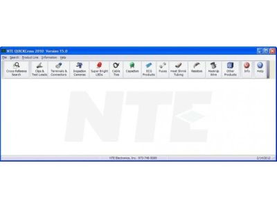 Software Program provided on a USB flash drive, NTE SEMICONDUCTOR CROSS REFERENCE 3Q10 Version 15