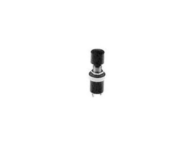 Alcoswitch Black Momentary Push Button Switch, SPST, Normally Closed, 3A125VAC, .25 inch Mounting Hole, W23