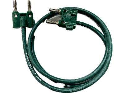 Pomona Multi-Stacking Double Dual Banana Plug Cable, 3ft, Green, Coax Type 2BB 2BA-36