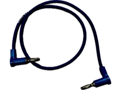 Pomona Right Angle Banana Patch Plug Cable, 18 inch, Blue, Compare to 2864-18