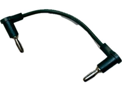 Pomona Right Angle Banana Patch Plug Cable, 4 Inch, Green, Compare to 2864-4