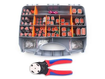 DEUTSCH WEATHER PACK KIT, CRIMPER, EXTRACTION TOOL, 338pc Engineering Designers Kit, 2,3,4,6,8,12 Position Connectors. QB/T4399-2012