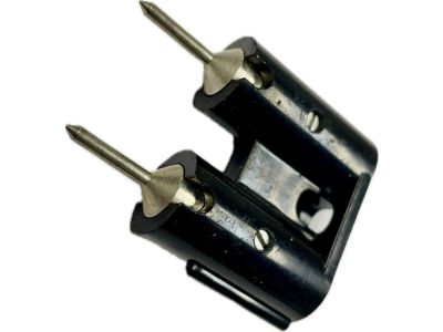DUAL TIP PLUG BLACK, Solderless Molded, Brass with Set Screw Connectors, GC 33-176