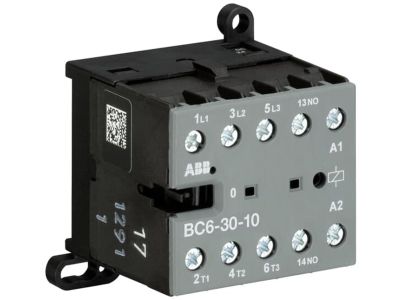 ABB BC6-30-10-01 | BC6-30-10 MINI CONTACTOR 24VDC, Terminal Type: Screw Terminals, Rated Control Circuit Voltage: 24VDC, W21