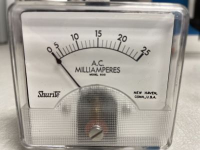 SHURITE 0-25mA AC MILLIAMP PANEL METER 2 inch hole size
