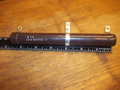 5000 Ohm 5K OHM 100 Watt ADJUSTABLE Power Resistor, 6 1/2 inch X 3/4 inch NTE 100WA250 LF