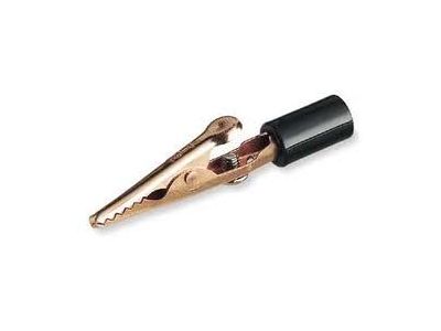 60 CLIP Black Alligator Copper Clip Acetate Handle - 10 Amp 60CHS