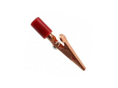 60 CLIP Red Alligator Copper Clip Acetate Handle - 10 Amp 60CHS