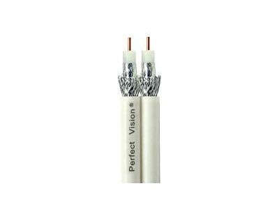RG-6 DUAL WHITE COAXIAL CABLE PERFECT VISION RG6