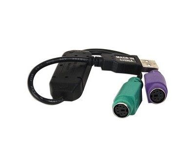 USB to Dual PS2 Adapter Perfect for PS/2 Mouse and Keyboard Y