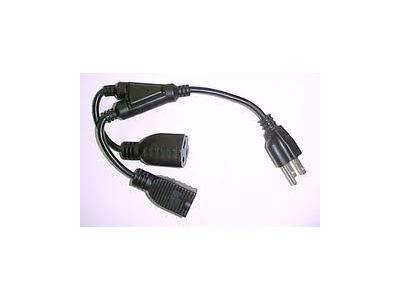 AC CORD Y 2 JACK TO 1 PLUG 6 inch AX1X2 splitter